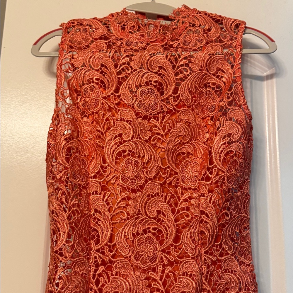 Alessandro Miele Coral Lace dress beautiful Italian lace S